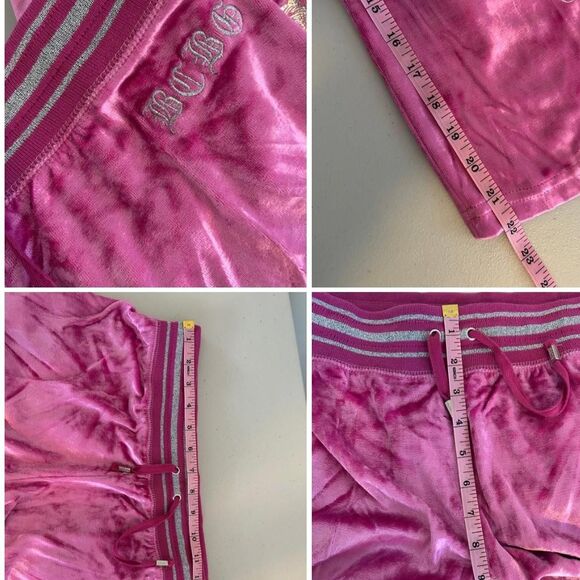VINTAGE Y2K BCBG Pink Velour Hoodie Tracksuit - Picture 8 of 8